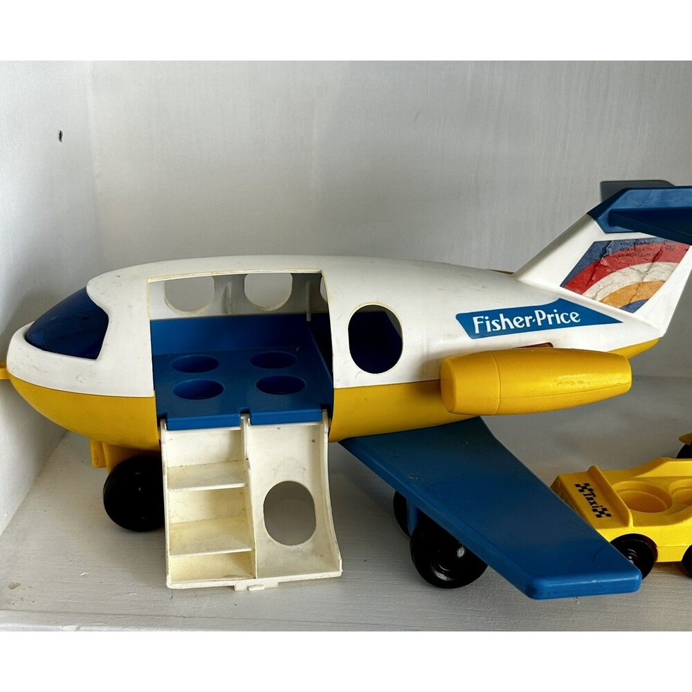 Fisher Price Little People Family Jetport Airport airplane Set 933 Vintage 1980 - Picture 2 of 9
